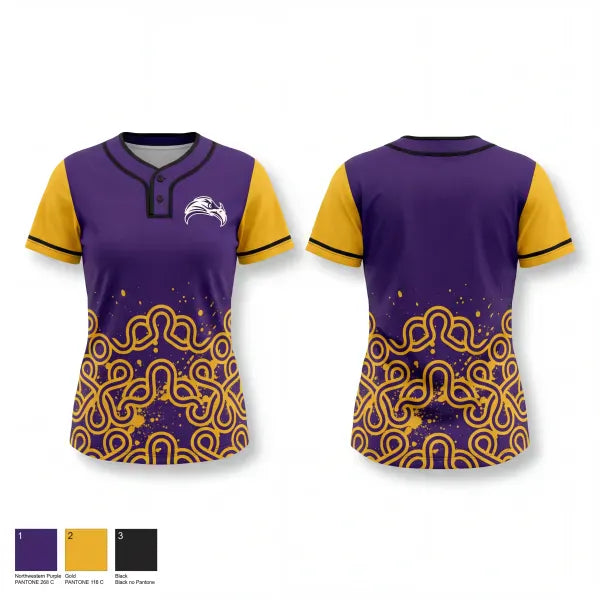 Two Button Softball Jersey, Farwell Eagles, Softball, Teamtime, Team time, sublimation, custom sports apparel, team uniforms, spirit wear, spiritwear, sports uniforms, custom shirts, team store, custom team store, fundraiser sports, apparel fundraiser