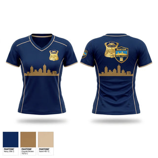 Womens Short Sleeve Vneck Shirt, ILSSA Boston, , Teamtime, Team time, sublimation, custom sports apparel, team uniforms, spirit wear, spiritwear, sports uniforms, custom shirts, team store, custom team store, fundraiser sports, apparel fundraiser