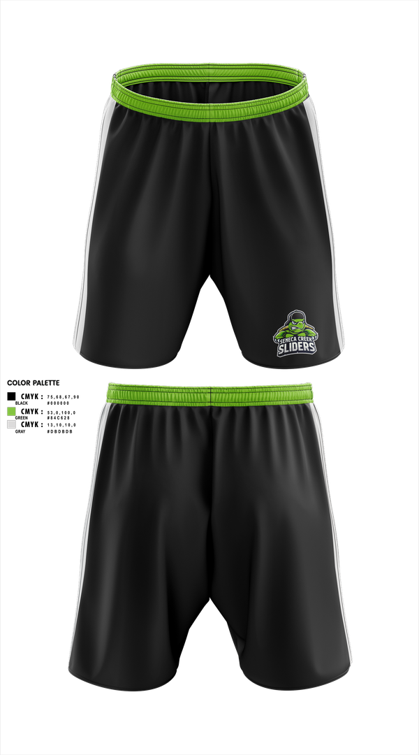 Athletic Shorts With Pockets, Seneca Creek Sliders, Baseball, Teamtime, Team time, sublimation, custom sports apparel, team uniforms, spirit wear, spiritwear, sports uniforms, custom shirts, team store, custom team store, fundraiser sports, apparel fundraiser