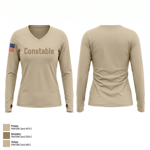 Womens Long Sleeve Vneck Shirt, Constable, Police, Teamtime, Team time, sublimation, custom sports apparel, team uniforms, spirit wear, spiritwear, sports uniforms, custom shirts, team store, custom team store, fundraiser sports, apparel fundraiser