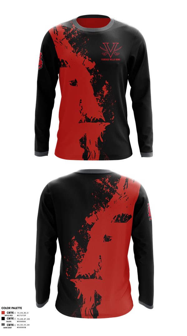 Long Sleeve Performance Shirt, Verdugo hills dons, , Teamtime, Team time, sublimation, custom sports apparel, team uniforms, spirit wear, spiritwear, sports uniforms, custom shirts, team store, custom team store, fundraiser sports, apparel fundraiser