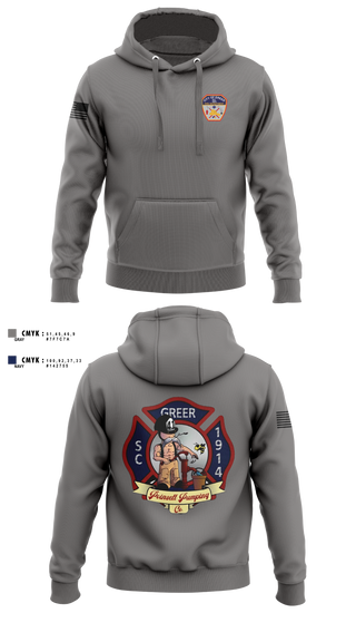 Hoodie, City Of Greer FD, Fire Department, Teamtime, Team time, sublimation, custom sports apparel, team uniforms, spirit wear, spiritwear, sports uniforms, custom shirts, team store, custom team store, fundraiser sports, apparel fundraiser
