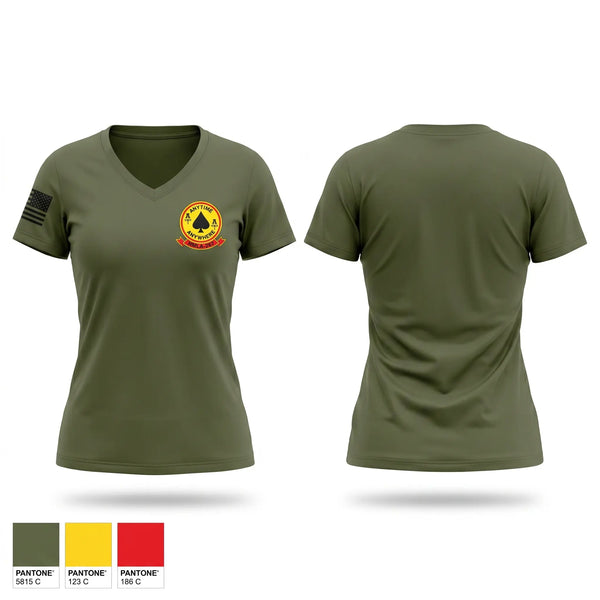 Womens Short Sleeve Vneck Shirt, HMLA-267, Marines, Teamtime, Team time, sublimation, custom sports apparel, team uniforms, spirit wear, spiritwear, sports uniforms, custom shirts, team store, custom team store, fundraiser sports, apparel fundraiser