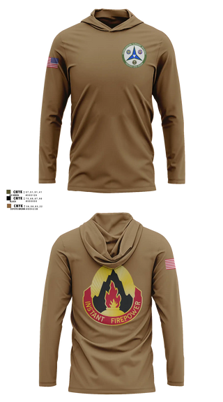 Long Sleeve hooded sunshirt, 38th RSG, Army, Teamtime, Team time, sublimation, custom sports apparel, team uniforms, spirit wear, spiritwear, sports uniforms, custom shirts, team store, custom team store, fundraiser sports, apparel fundraiser