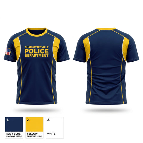 Short Sleeve Performance Shirt, Charlottesville Police Department, Police, Teamtime, Team time, sublimation, custom sports apparel, team uniforms, spirit wear, spiritwear, sports uniforms, custom shirts, team store, custom team store, fundraiser sports, apparel fundraiser