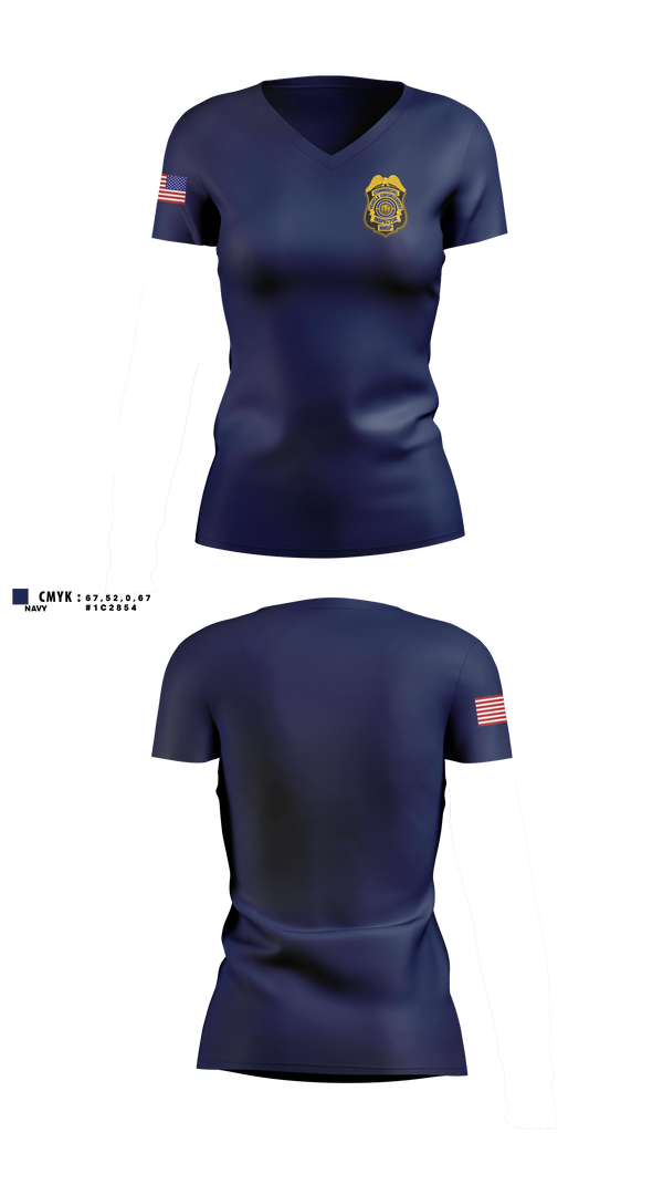 Womens Short Sleeve Vneck Shirt, Department of public safety, Police, Teamtime, Team time, sublimation, custom sports apparel, team uniforms, spirit wear, spiritwear, sports uniforms, custom shirts, team store, custom team store, fundraiser sports, apparel fundraiser