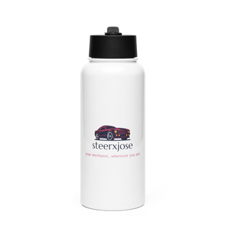 steerxjose 66316254 Stainless Steel Water Bottle with a Straw Lid