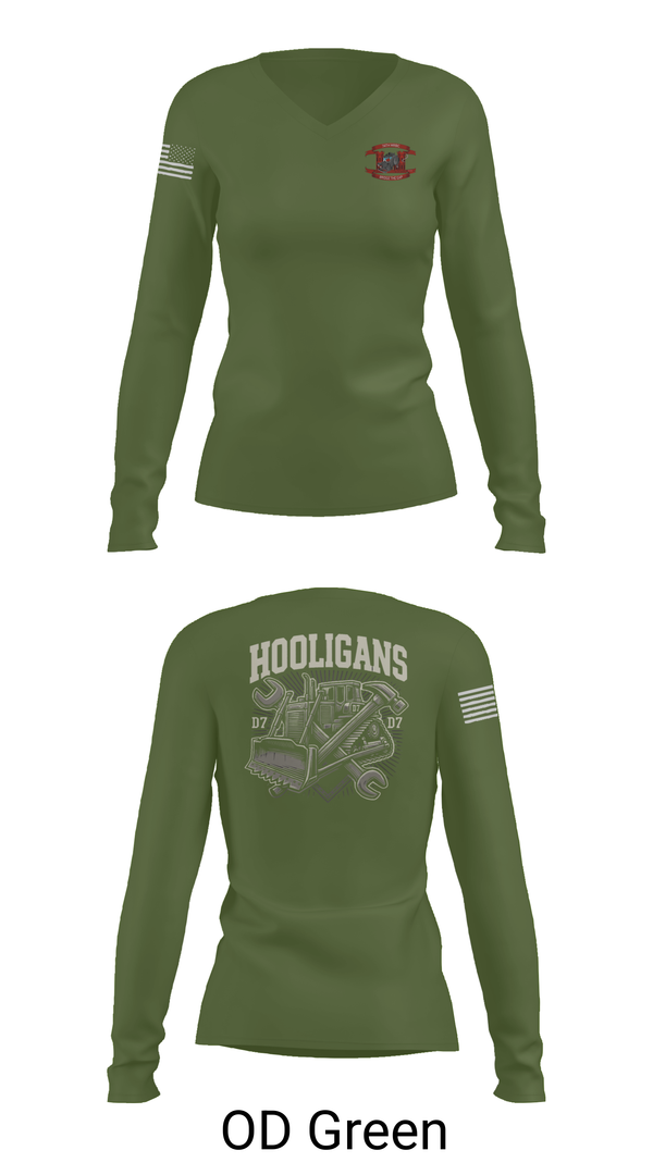 Womens Long Sleeve Vneck Shirt, 74th MRBC, , Teamtime, Team time, sublimation, custom sports apparel, team uniforms, spirit wear, spiritwear, sports uniforms, custom shirts, team store, custom team store, fundraiser sports, apparel fundraiser