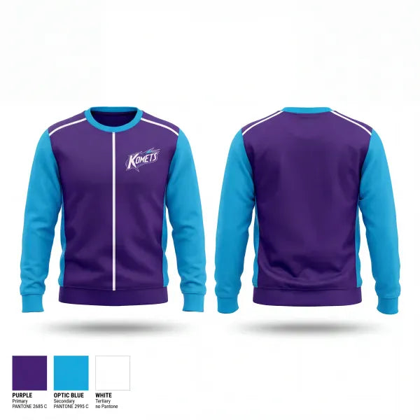 Crew Neck Sweatshirt, Komets, Softball, Teamtime, Team time, sublimation, custom sports apparel, team uniforms, spirit wear, spiritwear, sports uniforms, custom shirts, team store, custom team store, fundraiser sports, apparel fundraiser