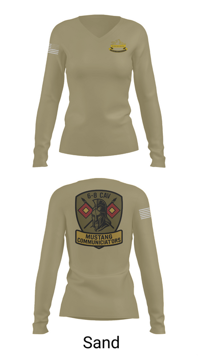 6-8 CAV 64955862 Women's Long Sleeve V-neck Shirt - 97