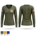 STARS Women's Long Sleeve V-neck Shirt - 1