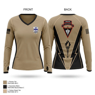 Womens Long Sleeve Vneck Shirt, MFRC, 2/82 MBCT, Army, Teamtime, Team time, sublimation, custom sports apparel, team uniforms, spirit wear, spiritwear, sports uniforms, custom shirts, team store, custom team store, fundraiser sports, apparel fundraiser
