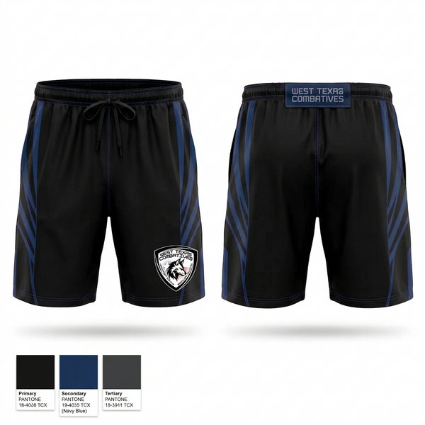 Fight Shorts, West Texas Combatives, , Teamtime, Team time, sublimation, custom sports apparel, team uniforms, spirit wear, spiritwear, sports uniforms, custom shirts, team store, custom team store, fundraiser sports, apparel fundraiser