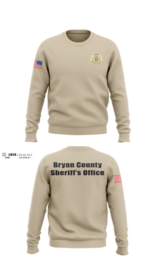 Crew Neck Sweatshirt, Bryan County Sheriff’s Office, Police, Teamtime, Team time, sublimation, custom sports apparel, team uniforms, spirit wear, spiritwear, sports uniforms, custom shirts, team store, custom team store, fundraiser sports, apparel fundraiser