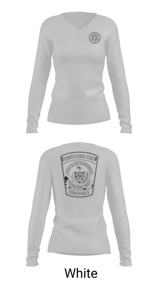 Womens Long Sleeve Vneck Shirt, Pennsylvania State Constable, Police, Teamtime, Team time, sublimation, custom sports apparel, team uniforms, spirit wear, spiritwear, sports uniforms, custom shirts, team store, custom team store, fundraiser sports, apparel fundraiser