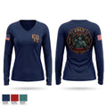 Fire Department of Liberty Township Women's Long Sleeve V-neck Shirt - 1
