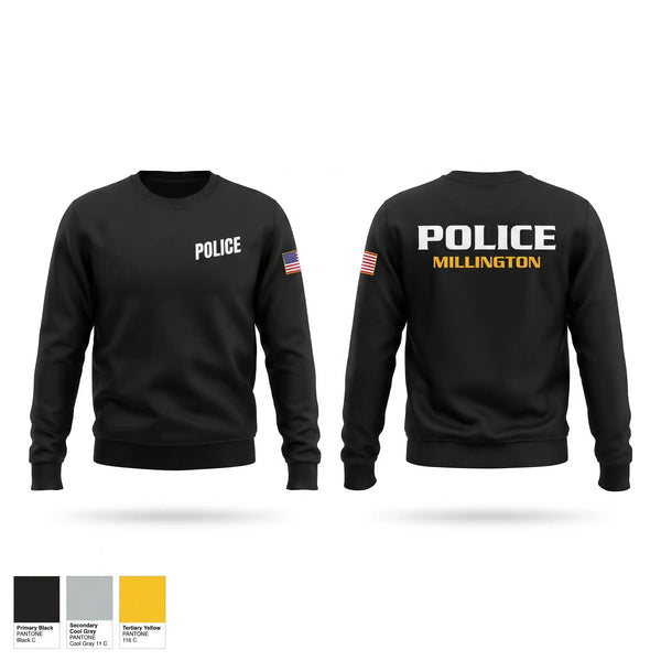 Crew Neck Sweatshirt, Millington Police Department, Police, Teamtime, Team time, sublimation, custom sports apparel, team uniforms, spirit wear, spiritwear, sports uniforms, custom shirts, team store, custom team store, fundraiser sports, apparel fundraiser