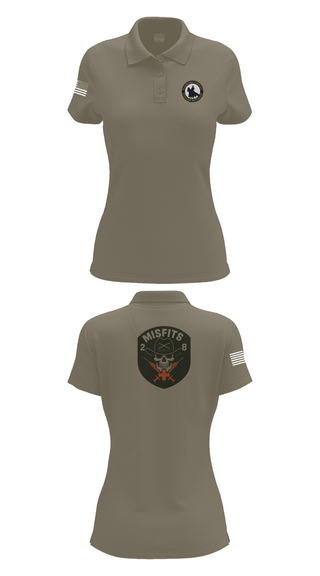Womens Short Sleeve Performance Polo, 2-8 Cav, HHC, Medic Platoon, , Teamtime, Team time, sublimation, custom sports apparel, team uniforms, spirit wear, spiritwear, sports uniforms, custom shirts, team store, custom team store, fundraiser sports, apparel fundraiser