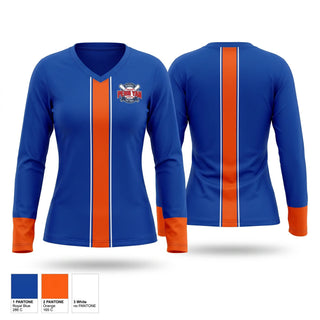 Womens Long Sleeve Vneck Shirt, Penn Yan Youth Baseball, Baseball, Teamtime, Team time, sublimation, custom sports apparel, team uniforms, spirit wear, spiritwear, sports uniforms, custom shirts, team store, custom team store, fundraiser sports, apparel fundraiser