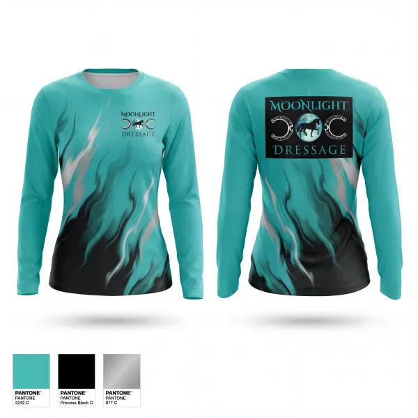 Long Sleeve Performance Shirt, Moonlight dressage, Spirit Store, Teamtime, Team time, sublimation, custom sports apparel, team uniforms, spirit wear, spiritwear, sports uniforms, custom shirts, team store, custom team store, fundraiser sports, apparel fundraiser