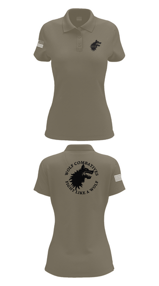 Womens Short Sleeve Performance Polo, Wolf Combatives, Army, Teamtime, Team time, sublimation, custom sports apparel, team uniforms, spirit wear, spiritwear, sports uniforms, custom shirts, team store, custom team store, fundraiser sports, apparel fundraiser