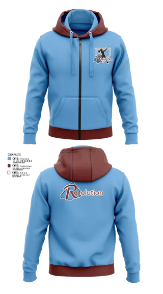 Zip Hoodie, Revolution Delco 14U White, Softball, Teamtime, Team time, sublimation, custom sports apparel, team uniforms, spirit wear, spiritwear, sports uniforms, custom shirts, team store, custom team store, fundraiser sports, apparel fundraiser