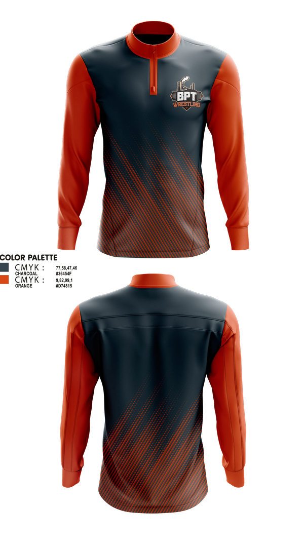 Quarter Zip Jacket, BPT Wrestling, Wrestling, Teamtime, Team time, sublimation, custom sports apparel, team uniforms, spirit wear, spiritwear, sports uniforms, custom shirts, team store, custom team store, fundraiser sports, apparel fundraiser