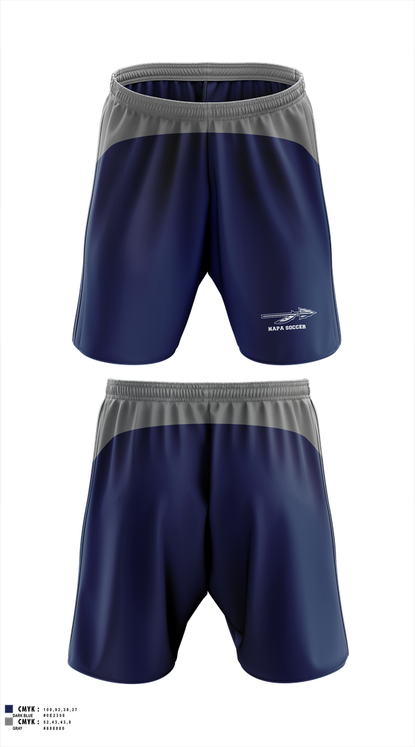 Mens Soccer Shorts, NAPA, Men's Soccer, Teamtime, Team time, sublimation, custom sports apparel, team uniforms, spirit wear, spiritwear, sports uniforms, custom shirts, team store, custom team store, fundraiser sports, apparel fundraiser