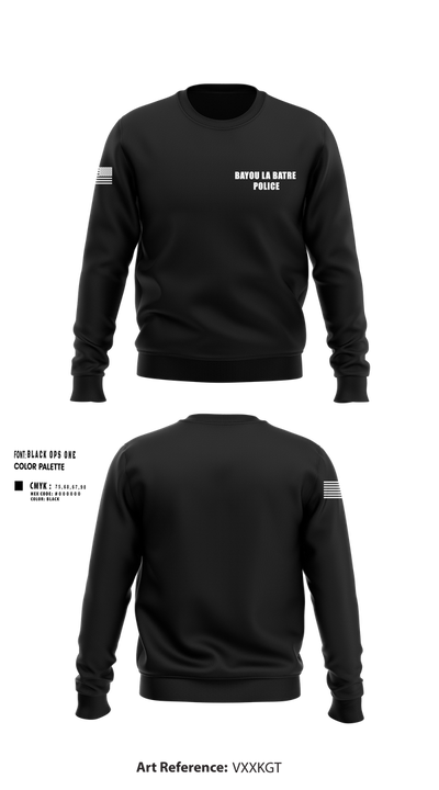 Bayou La Batre Police 57936855 Crew Neck Sweatshirt - 101