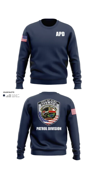Crew Neck Sweatshirt, Alma Police Department, Police, Teamtime, Team time, sublimation, custom sports apparel, team uniforms, spirit wear, spiritwear, sports uniforms, custom shirts, team store, custom team store, fundraiser sports, apparel fundraiser