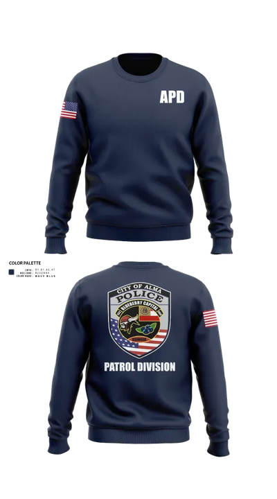 Alma Police Department 36149502 Crew Neck Sweatshirt - 22