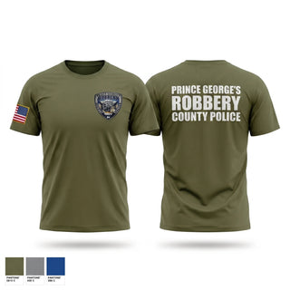 Old School Cotton Feel Shirt, Prince George's County Police Robbery Unit, Police, Teamtime, Team time, sublimation, custom sports apparel, team uniforms, spirit wear, spiritwear, sports uniforms, custom shirts, team store, custom team store, fundraiser sports, apparel fundraiser