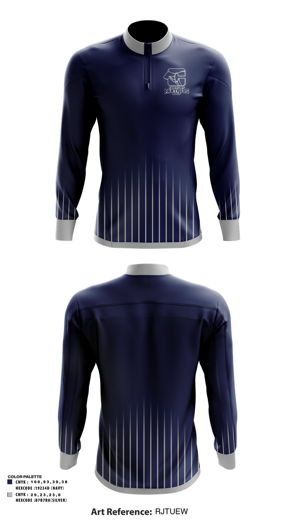 Quarter Zip Jacket, Century Panthers Golf, Golf, Teamtime, Team time, sublimation, custom sports apparel, team uniforms, spirit wear, spiritwear, sports uniforms, custom shirts, team store, custom team store, fundraiser sports, apparel fundraiser