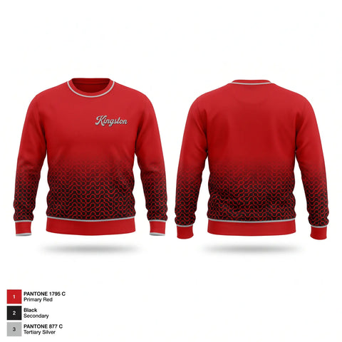 Crew Neck Sweatshirt, Kingston, Cross Country, Teamtime, Team time, sublimation, custom sports apparel, team uniforms, spirit wear, spiritwear, sports uniforms, custom shirts, team store, custom team store, fundraiser sports, apparel fundraiser