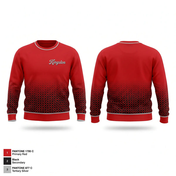 Crew Neck Sweatshirt, Kingston, Cross Country, Teamtime, Team time, sublimation, custom sports apparel, team uniforms, spirit wear, spiritwear, sports uniforms, custom shirts, team store, custom team store, fundraiser sports, apparel fundraiser
