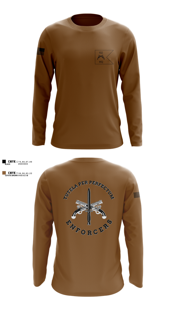Long Sleeve Performance Shirt, HHC, 102d MP BN, National Guard, Teamtime, Team time, sublimation, custom sports apparel, team uniforms, spirit wear, spiritwear, sports uniforms, custom shirts, team store, custom team store, fundraiser sports, apparel fundraiser