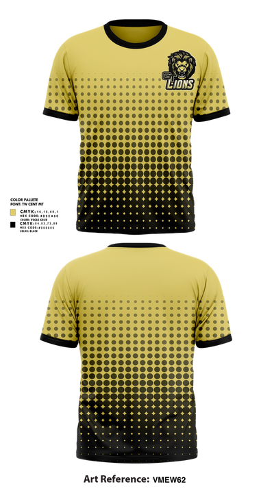Gt lions 94037255 Short Sleeve Performance Shirt - 1