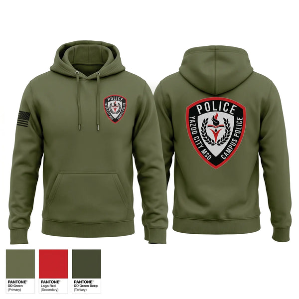 Hoodie, Yazoo City School Campus Police, Police, Teamtime, Team time, sublimation, custom sports apparel, team uniforms, spirit wear, spiritwear, sports uniforms, custom shirts, team store, custom team store, fundraiser sports, apparel fundraiser