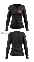 7th Communication Battalion 14912459 Women's Long Sleeve V-neck Shirt - 2