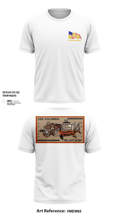 USS Columbia 84322120 Short Sleeve Performance Shirt - 54