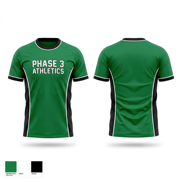 Soft Poly Tee Cotton Like Feel, Phase 3 Athletics, Track & Field, Teamtime, Team time, sublimation, custom sports apparel, team uniforms, spirit wear, spiritwear, sports uniforms, custom shirts, team store, custom team store, fundraiser sports, apparel fundraiser