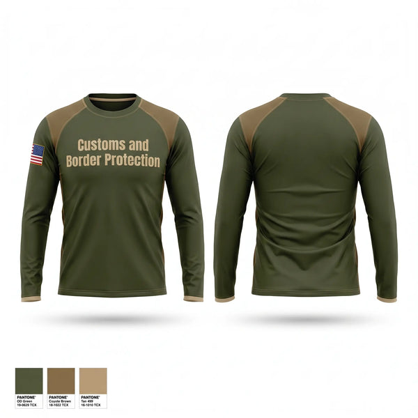 Long Sleeve Performance Shirt, Customs and Border Protection, Police, Teamtime, Team time, sublimation, custom sports apparel, team uniforms, spirit wear, spiritwear, sports uniforms, custom shirts, team store, custom team store, fundraiser sports, apparel fundraiser