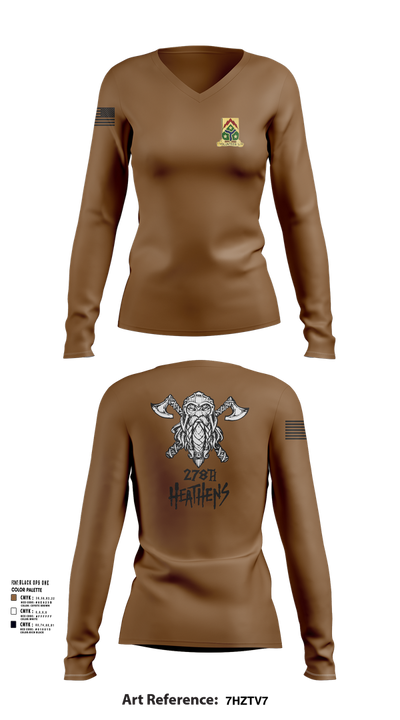 3/278 ACR 4472846 Women's Long Sleeve V-neck Shirt - 101