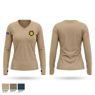 Womens Long Sleeve Vneck Shirt, Newton County Sheriff’s Office HEAT Unit, Police, Teamtime, Team time, sublimation, custom sports apparel, team uniforms, spirit wear, spiritwear, sports uniforms, custom shirts, team store, custom team store, fundraiser sports, apparel fundraiser