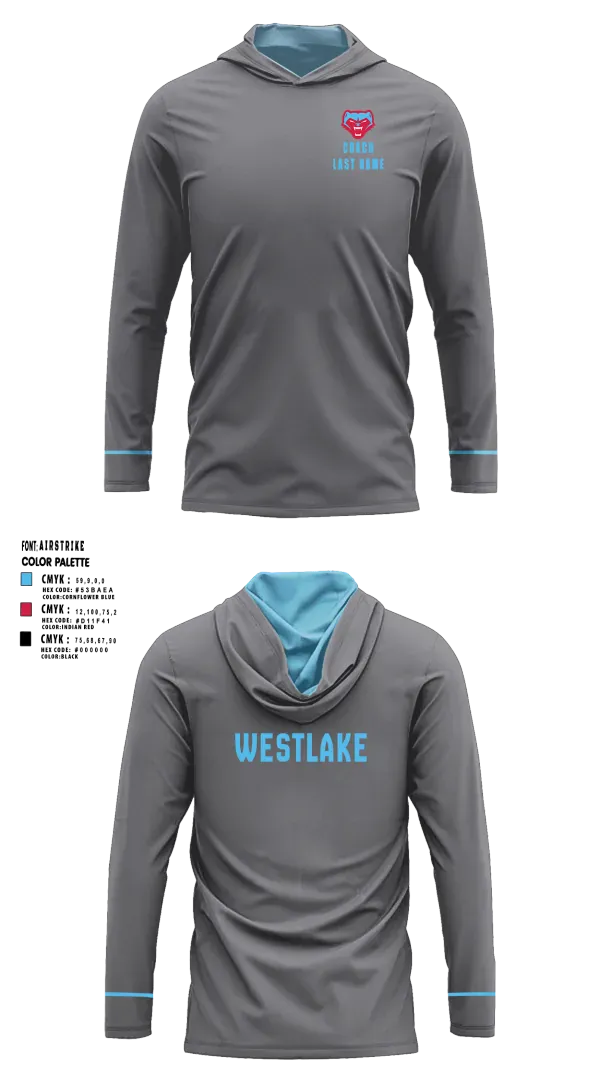 Long Sleeve Performance Shirt with hood, Jun Soccer AcademyShadow Ridge MS Staff, Men's Soccer, Teamtime, Team time, sublimation, custom sports apparel, team uniforms, spirit wear, spiritwear, sports uniforms, custom shirts, team store, custom team store, fundraiser sports, apparel fundraiser