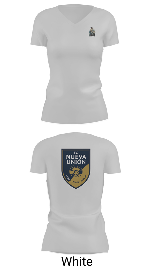 Womens Short Sleeve Vneck Shirt, FC Nueva Unión, Men's Soccer, Teamtime, Team time, sublimation, custom sports apparel, team uniforms, spirit wear, spiritwear, sports uniforms, custom shirts, team store, custom team store, fundraiser sports, apparel fundraiser