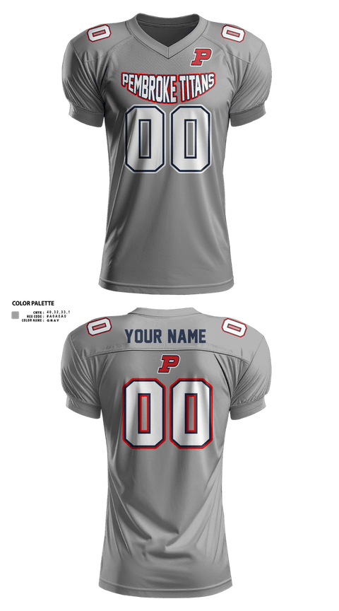 Football Jersey, Pembroke Titans Football And Cheer, , Teamtime, Team time, sublimation, custom sports apparel, team uniforms, spirit wear, spiritwear, sports uniforms, custom shirts, team store, custom team store, fundraiser sports, apparel fundraiser