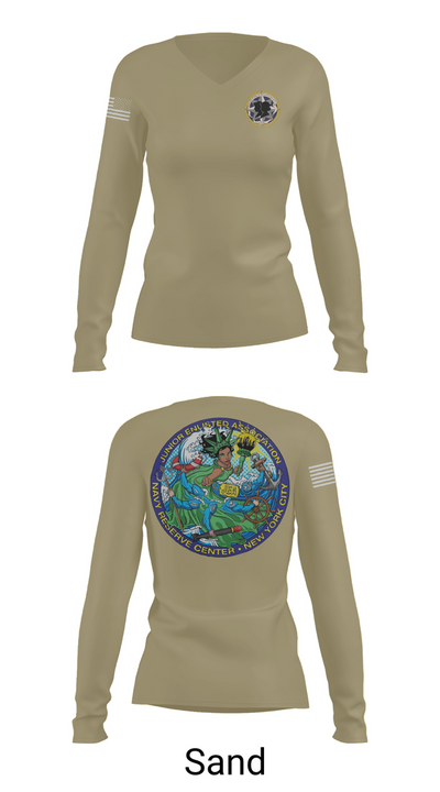 NYC JEA 23942656 Women's Long Sleeve V-neck Shirt - 92