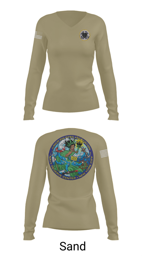 Womens Long Sleeve Vneck Shirt, NYC JEA, , Teamtime, Team time, sublimation, custom sports apparel, team uniforms, spirit wear, spiritwear, sports uniforms, custom shirts, team store, custom team store, fundraiser sports, apparel fundraiser