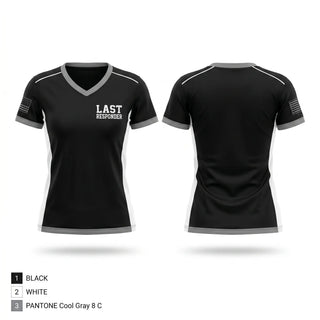 Womens Short Sleeve Vneck Shirt, Last Responder, Police, Teamtime, Team time, sublimation, custom sports apparel, team uniforms, spirit wear, spiritwear, sports uniforms, custom shirts, team store, custom team store, fundraiser sports, apparel fundraiser